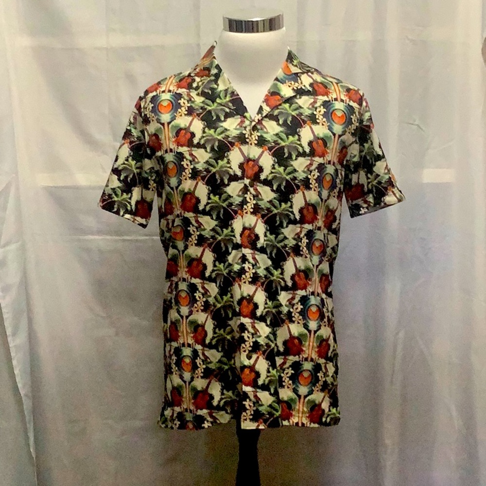 Robert Graham Guitar Camp Tailored Fit Cotton Hawaiian Shirt Size L NWT